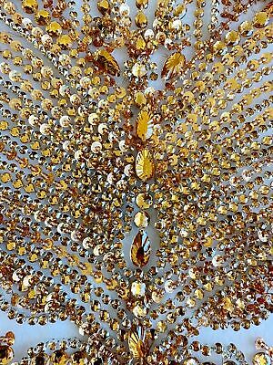 wtbv.n 100% Handmade rhinestones applique on white net sew on beads crystal p...