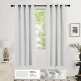 Deconovo Total Blackout Curtains Linen Curtains Room Darkening Curtains with ...