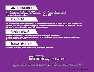 Accumulair Diamond 20x30x1 (19.5x29.5) MERV 13 Air Filter/Furnace Filters (6 ...