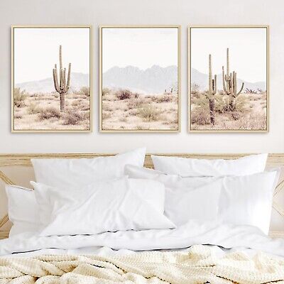 Sonoran Desert Landscape Wall Art Cactus Wall Art Decor Saguaro Cactus Pictur...