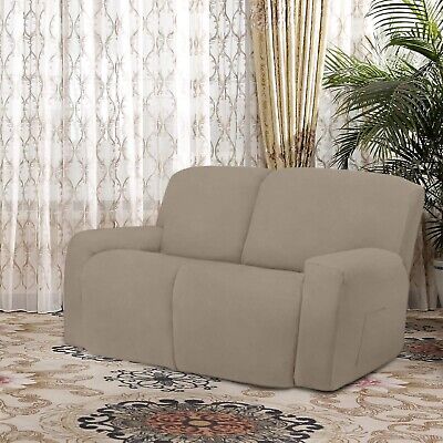 Easy-Going 6 Pieces Microfiber Stretch Sectional Recliner Sofa Slipcover Soft...