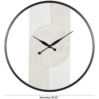 The Novogratz Wood Geometric Decorative Wall Clock Art Deco Inspired Line Art...