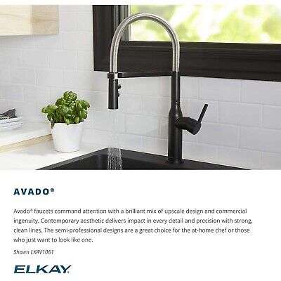 Elkay LKAV3021MB Avado Single Hole Bar Faucet with Lever Handle Matte Black