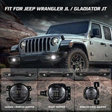 Kiwi Master LED Fog Lights for Jeep Gladiator JT 2018-2024 Jeep Wrangler JL/4...