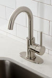 Kingston Brass LS8538DL Concord Bar Faucet, Brushed Nickel, 5.88 x 5.13 x 11.19