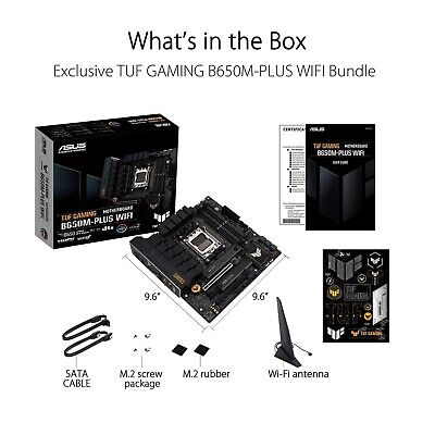 ASUS TUF GAMING B650M-PLUS WIFI Socket AM5 (LGA 1718) Ryzen 7000 mATX gaming ...