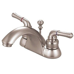 Kingston Brass KB2628B Naples 4-Inch Centerset Lavatory Faucet Brass Pop-Up, ...