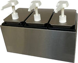 Carlisle FoodService Products Condiment Rail Condiment Center with 3 Standard...