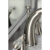 Kingston Brass KS2978WLL Widespread Lavatory Faucet With Crystal Lever Handle...