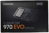 SAMSUNG (MZ-V7E500BW) 970 EVO SSD 500GB - M.2 NVMe Interface Internal Solid S...