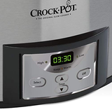 Crock-Pot 6 Quart Cook & Carry Programmable Slow 6-Quart, Stainless Steel