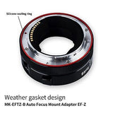 Meike MK-EFTZ-B Auto-Focus Mount Adapter for EF/EF-S Lenses to Z Series Camer...