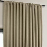 HPD Half Price Drapes Faux Linen Room Darkening 100W x 108L, Nomad Tan