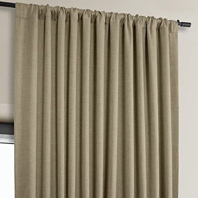 HPD Half Price Drapes Faux Linen Room Darkening 100W x 108L, Nomad Tan