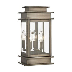 Livex Lighting 2014-29 Princeton Outdoor Wall Lantern, Vintage Pewter, 14" x ...