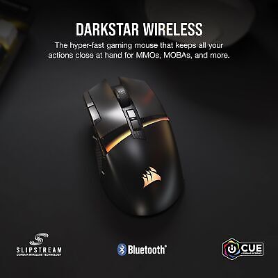 Corsair DARKSTAR RGB Wireless Gaming Mouse for MMO, MOBA - 26,000 DPI - 15 Pr...