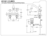 Kingston Brass KS1602BEX Essex 4" Centerset Bathroom Faucet, 4-3/4" In Spout ...