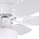 Westinghouse 7230800 Petite Indoor Ceiling Fan with Light, 30 Inch, White