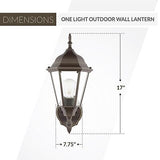 Sea Gull Lighting 88941-71 Bakersville Outdoor Wall Lantern Outside Fixture, ...