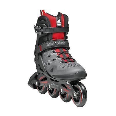 Rollerblade Macroblade 84 Men's Adult Fitness Inline Skate, Dark Gray & Red, ...