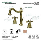 Kingston Brass KB1973AX 8 in. Widespread Bathroom Faucet, Antique Brass