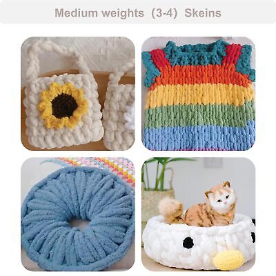 Chenille Chunky Yarn Arm Knitting Thick Bulky DIY for Knit Blanket Cushion Be...