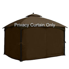 10' x 12' Gazebo Privacy Curtain Set for #GF-12S004B-1 by ABCCANOPY Brown