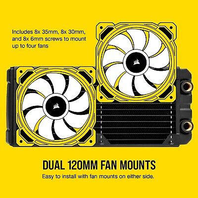 CORSAIR Hydro X Series XR5 240 mm Water Cooling Radiator (Dual 120 mm Fan Mou...