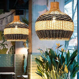 Arturesthome Rattan Pendant Light for Kitchen Island, Wicker Chandelier, Hand...