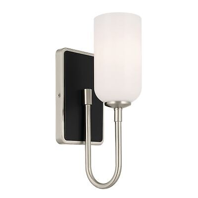 Kichler Solia 13.5 Inch 1 Light Wall Sconce with Opal Glass in Brushed Nickel...