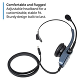 BlueParrott B250-XTS Mono Bluetooth Wireless Headset with Over The Head, Blue