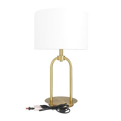 Deco 79 Metal Room Table Lamp Arched Accent Lamp with Drum Shade, Lamp 7" x 7...