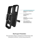 ZAGG Denali Snap iPhone 15 Pro Case with Kickstand - Drop Protection (16ft/5m...