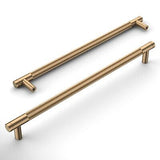 Amerdeco 10 Pack Champagne Bronze Knurled Cabinet Pulls 9 Inch Center to Cent...