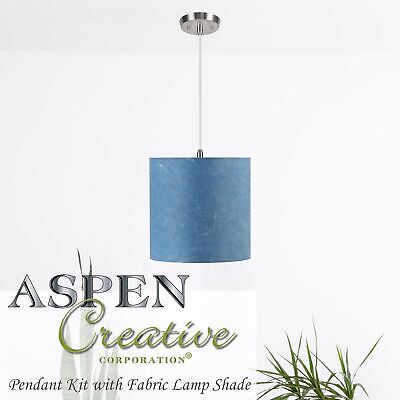 Aspen Creative, White, 71114-11 One Hanging Pendant Ceiling Light with Transi...