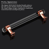 30 Pack Orger Acrylic Cabinet Pulls Modern Rose Gold Drawer Pulls Kitchen Cab...