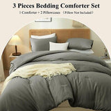 Queen Comforter Set Dark Grey Queen Size Comforter Boho Dark Grey Comforter 3...