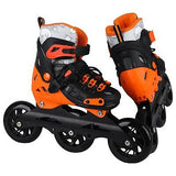 Inline Skates, 3 Wheels 100mm | 4 Sizes Adjustable Inline Speed Skates for Ki...