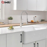 GIMILI Kitchen Faucet with Sprayer Modern Single Handle Pull Down Sprayer Bru...