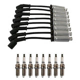 TRQ Ignition Kit Spark Plugs Spark Plugs Wire Set Compatible with 02-06 Cadil...