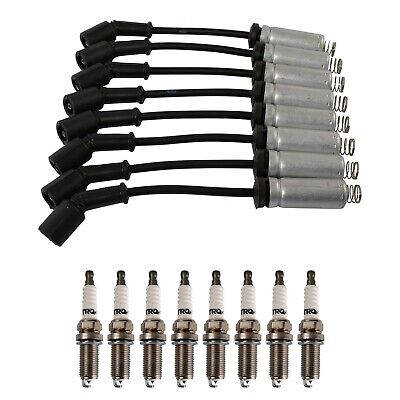 TRQ Ignition Kit Spark Plugs Spark Plugs Wire Set Compatible with 02-06 Cadil...