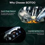 SCITOO UF816 4 ignition coils with 4 iridium Spark Plugs Fit for Hyundai Elan...