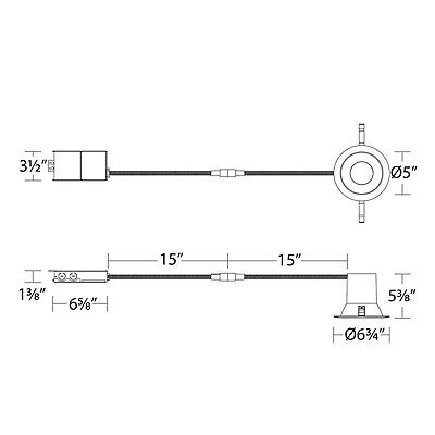 WAC Lighting R6DRDR-F9CS-WT Blaze LED 6in Round Light with Remodel Housing 5-...