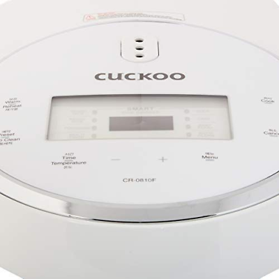 CUCKOO CR-0810F | 8-Cup (Uncooked) Micom Rice Cooker | 9 8 cups, White/Silver