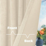 BGment Cream Beige Velvet Curtains 96 Inch for Bedroom, Thick Thermal Insulat...