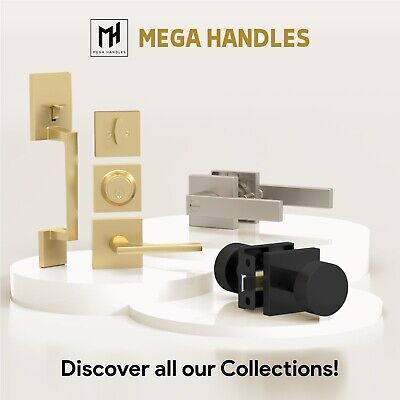 Mega Handles - Glamor Entry I Lever Door Lock Handle Set for Hallway, Closet ...