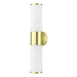 Livex Lighting 16562-12 Lindale 2 Light ADA Vanity Sconce, Satin Brass, 4.25 ...