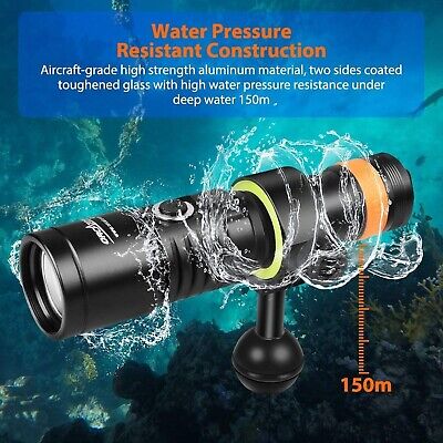 ORCATORCH D530V 1000 Lumen Scuba Dive Video Light 120 Degrees Wide Beam Angle...