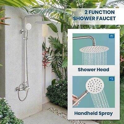 gotonovo SUS304 Outdoor Shower Fixture High Pressure Shower System Combo Wall...