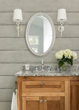 Morgan Grey Distressed Wood Wallpaper Gray